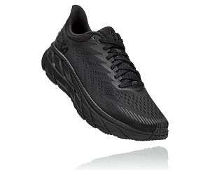 Hoka One One Clifton 7 Womens Orthopedic Shoes Black/Black | AU-9358274